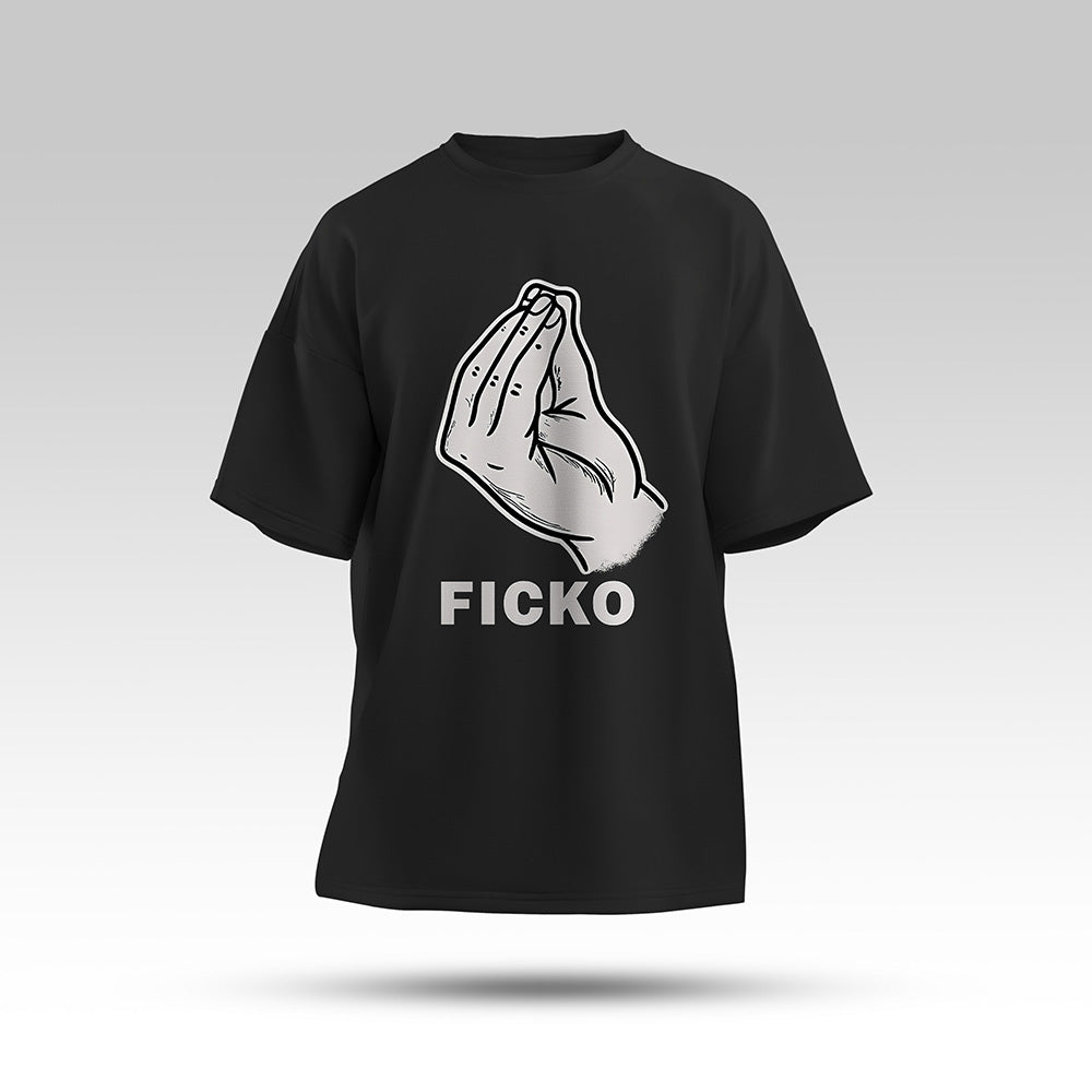 Ficko Oversize Shirt Schwarz