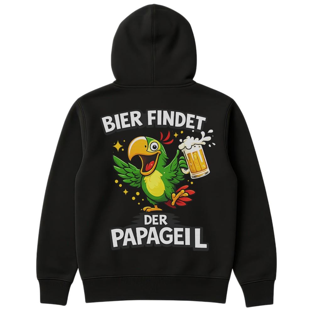 Papa mag Bier Hoodie Schwarz