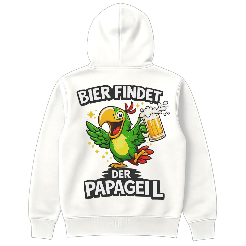 Papa mag Bier Hoodie Weiß