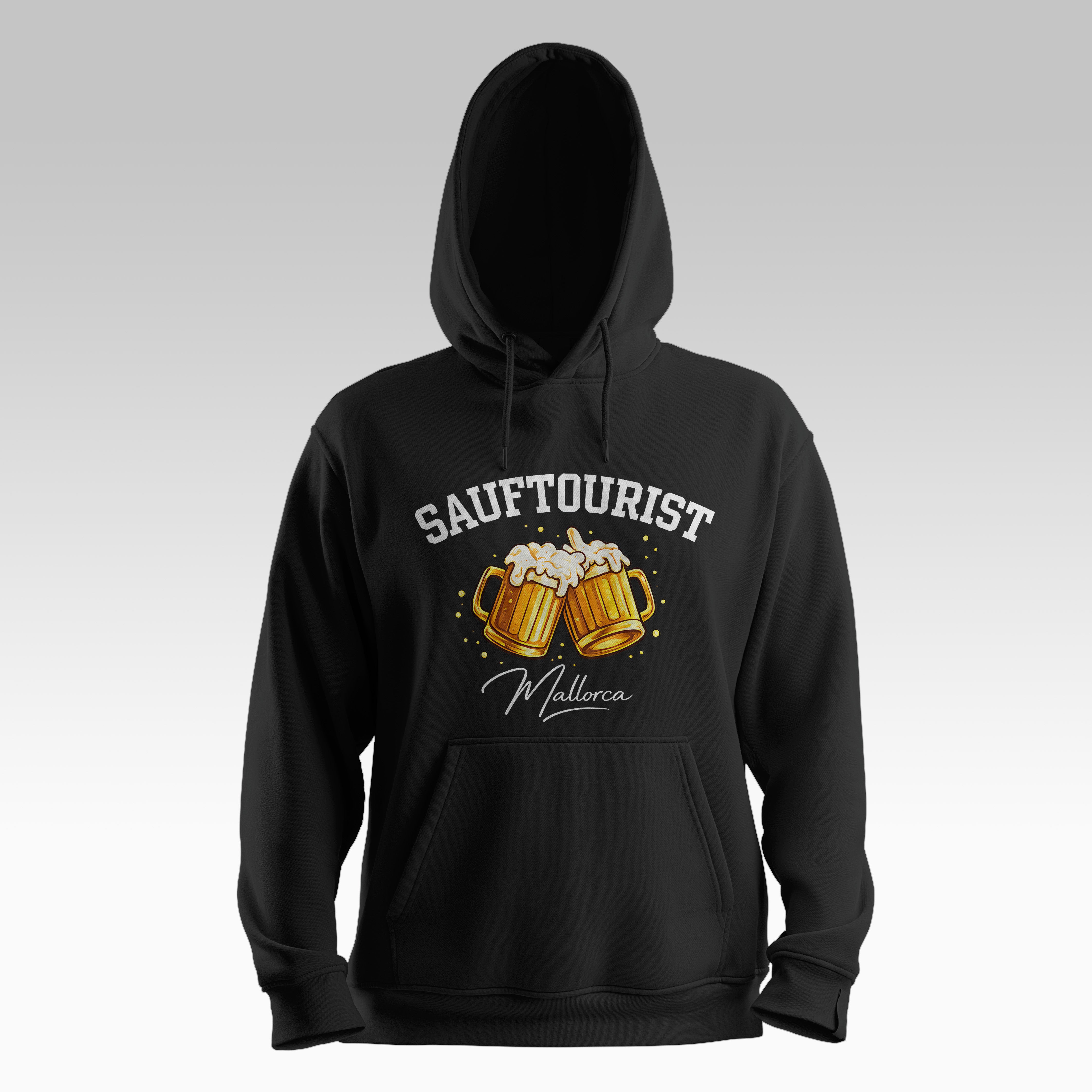 Sauftourist Hoodie Schwarz