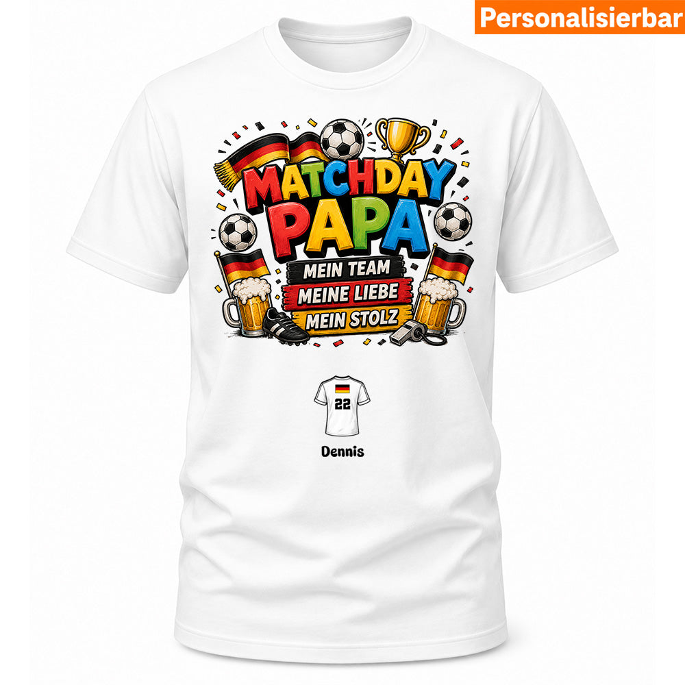 Matchday Papa Fußball T-Shirt