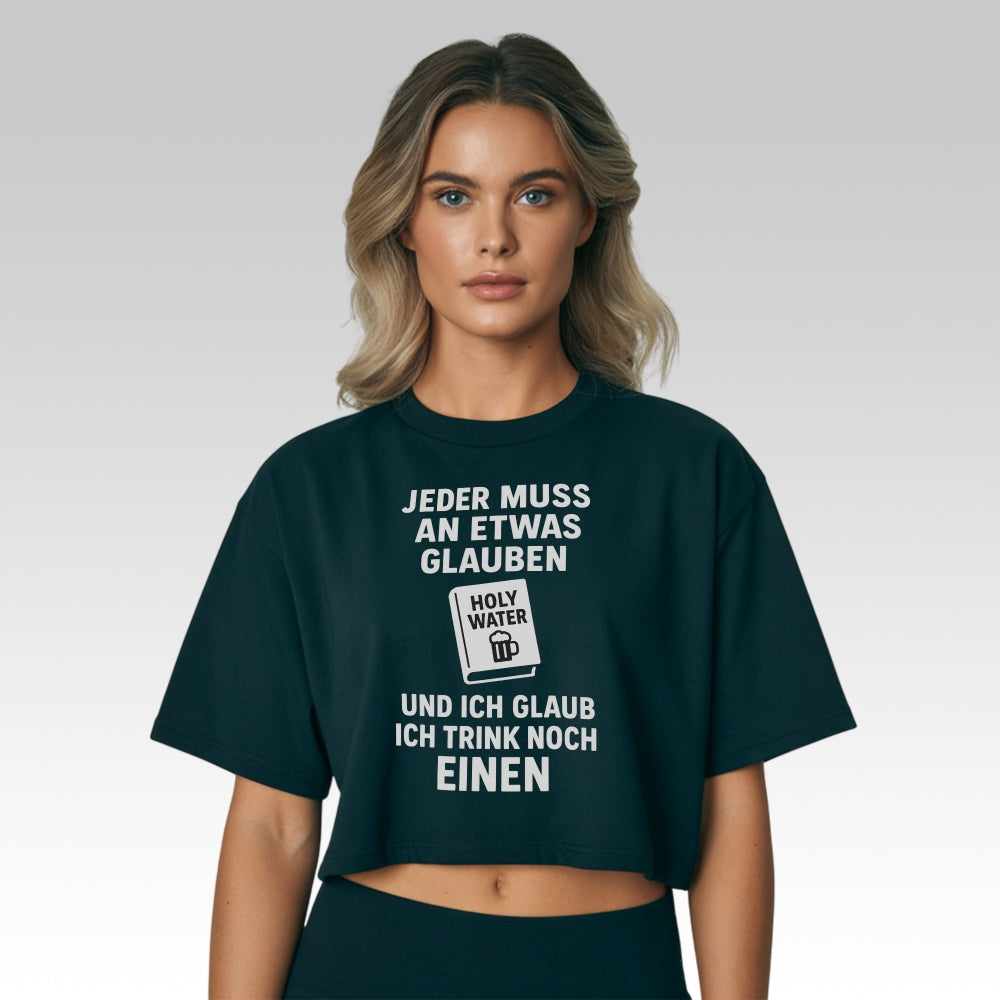 HOLY WATER - Oversize Crop-Top