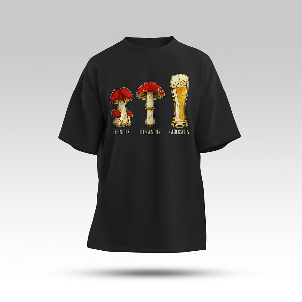 Glueckspils Oversize Shirt Schwarz