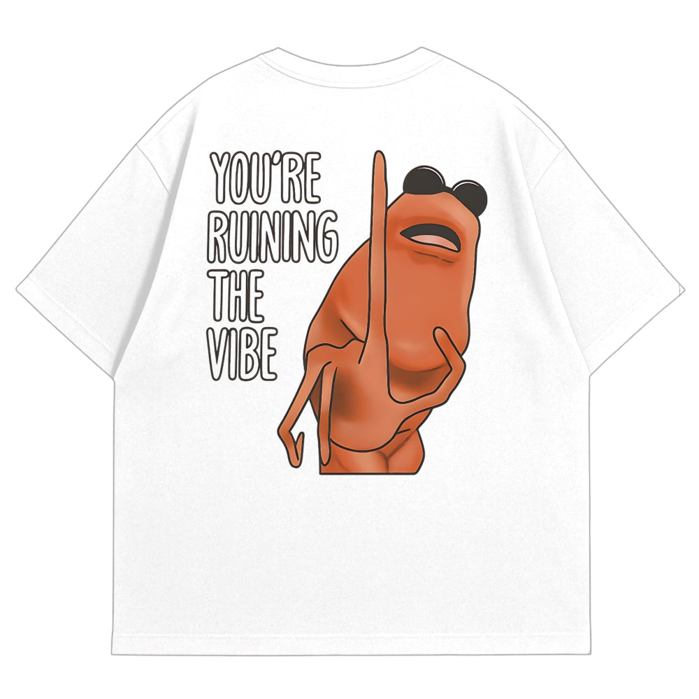 Good Vibes Oversize Shirt Weiß