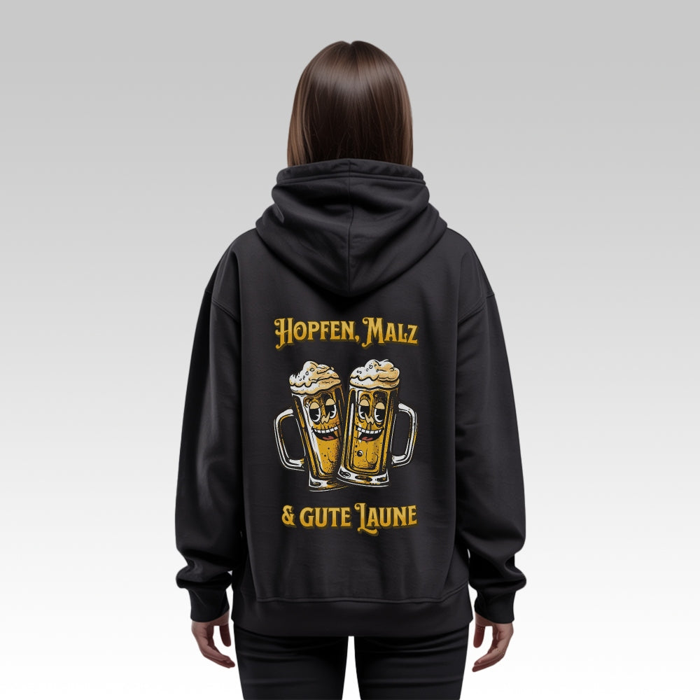 GUTE LAUNE - Oversize Zipper Hoodie