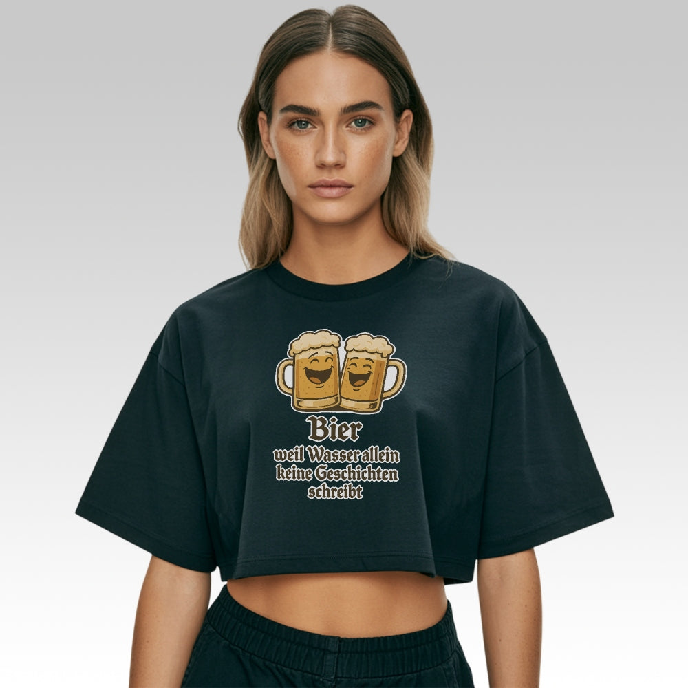 GESCHICHTE - Oversize Crop-Top