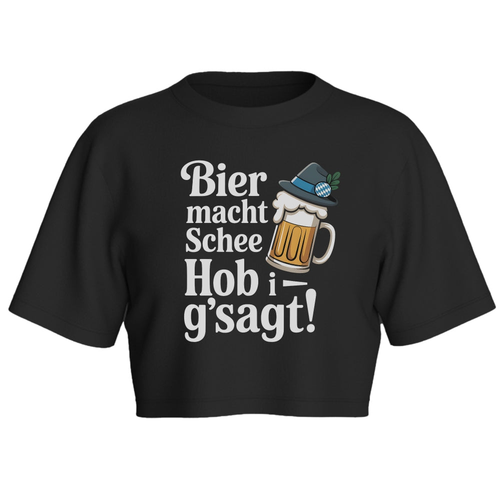 BIER MACHT SCHEE - Oversize Crop-Top