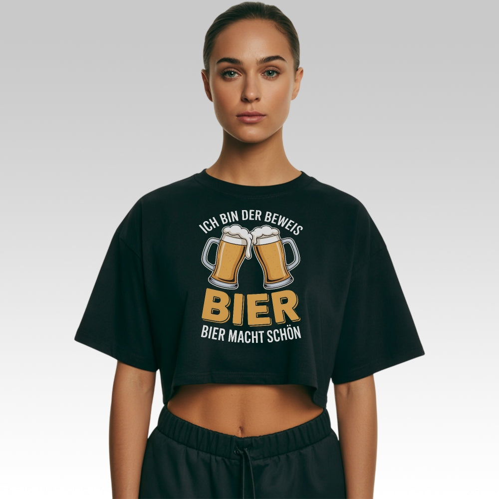 BIER MACHT SCHÖN - Oversize Crop-Top