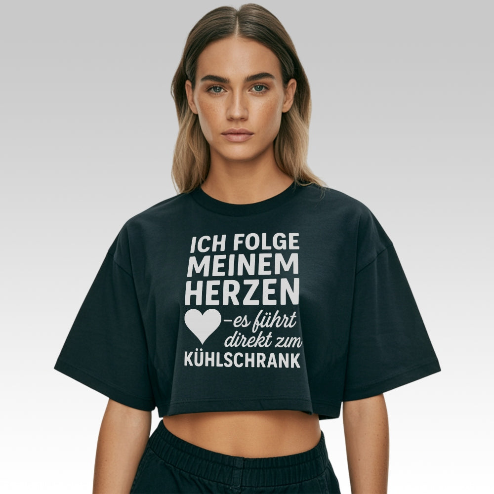 FOLGE DEINEM HERZEN - Oversize Crop-Top