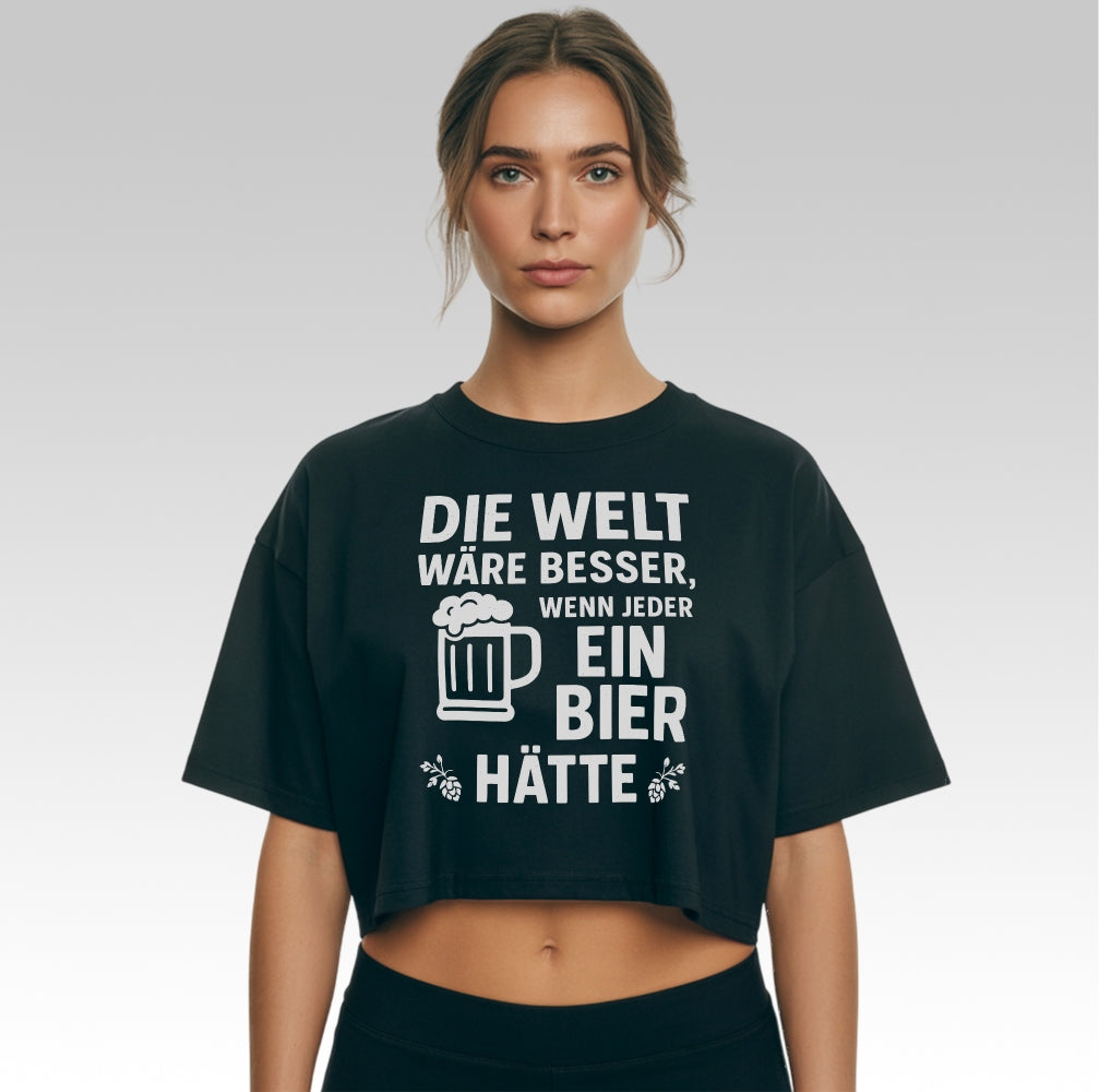 BESSERE WELT - Oversize Crop-Top