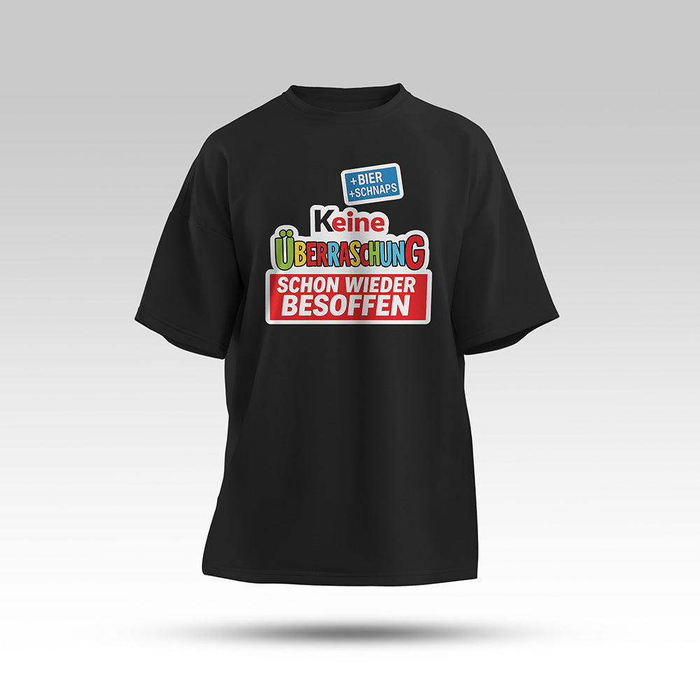 Keine Überraschung Oversize Shirt Schwarz