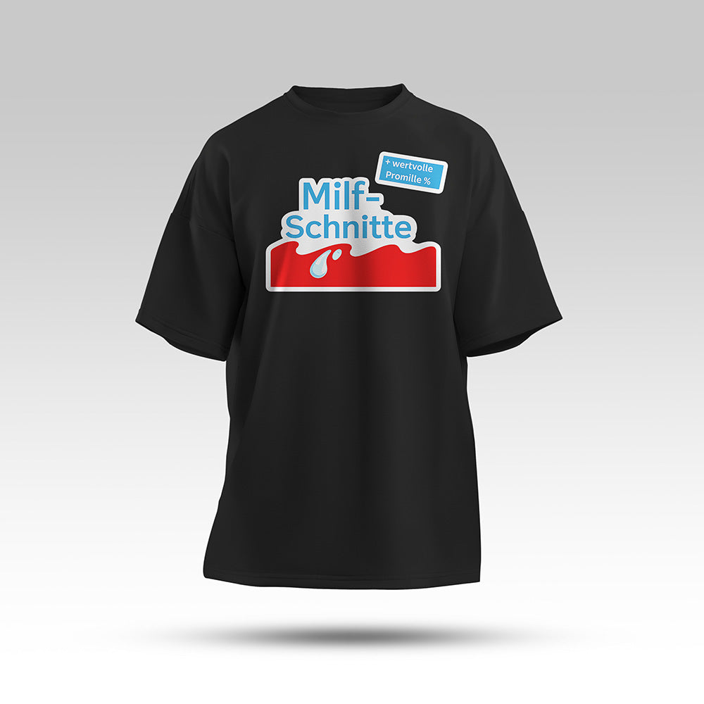 Milf Schnitte Oversize Shirt Schwarz