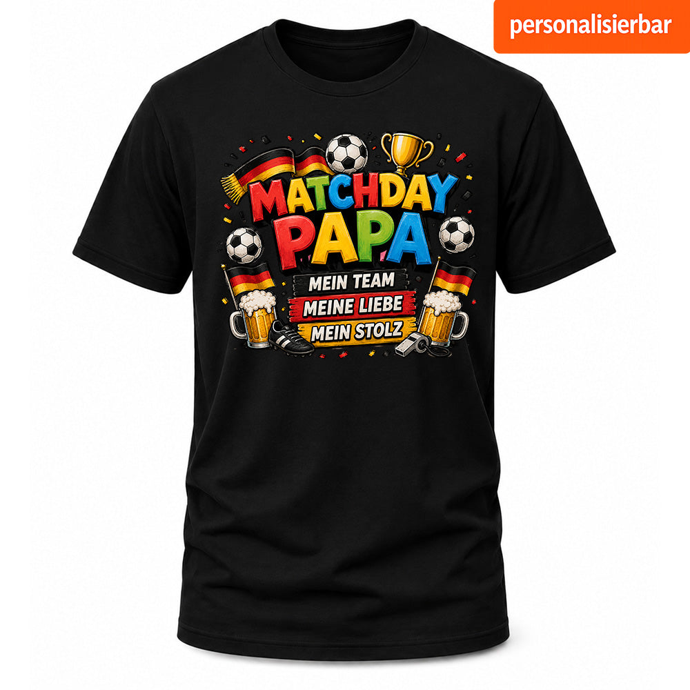 Matchday Papa Fußball T-Shirt