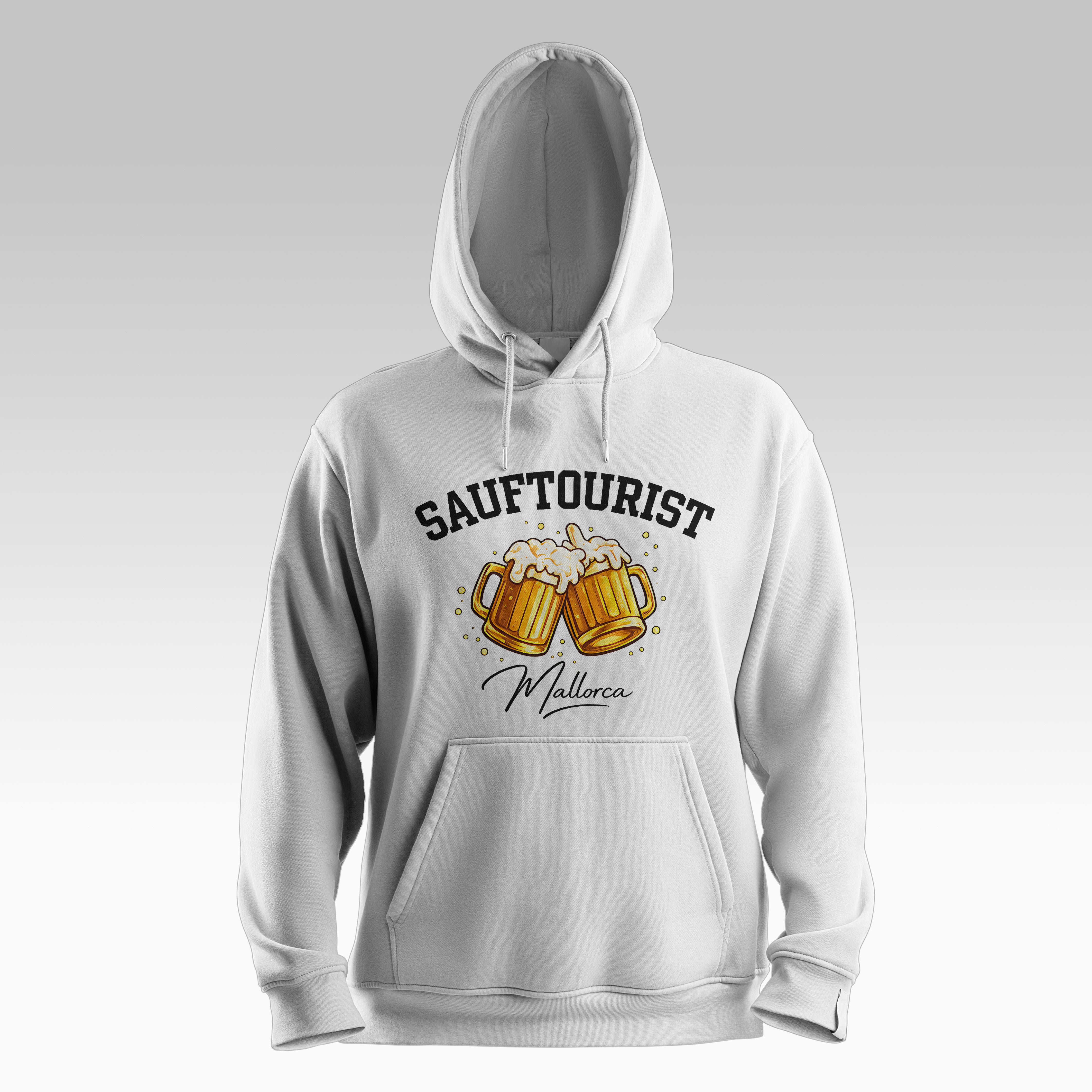 Sauftourist Hoodie Weiß