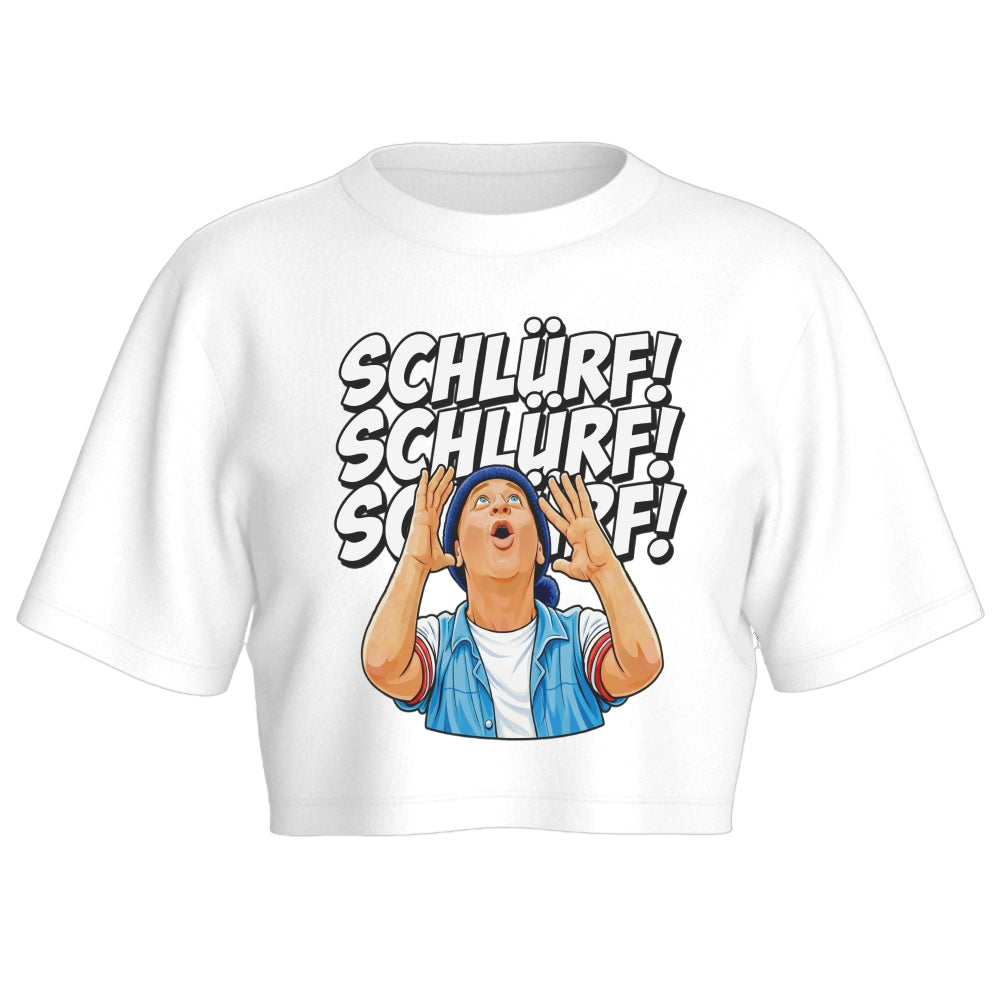 Schlürf Crop Top Weiß