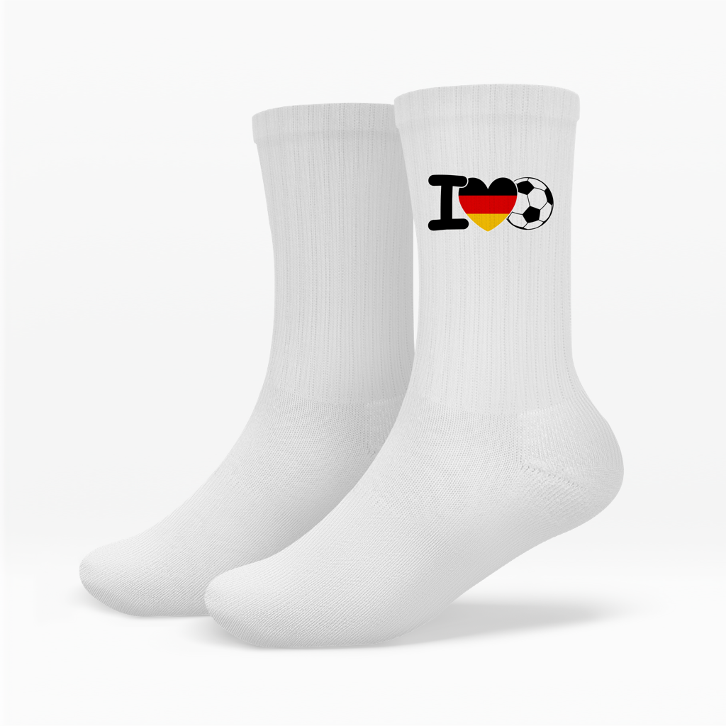 I Love Football Crew Socks