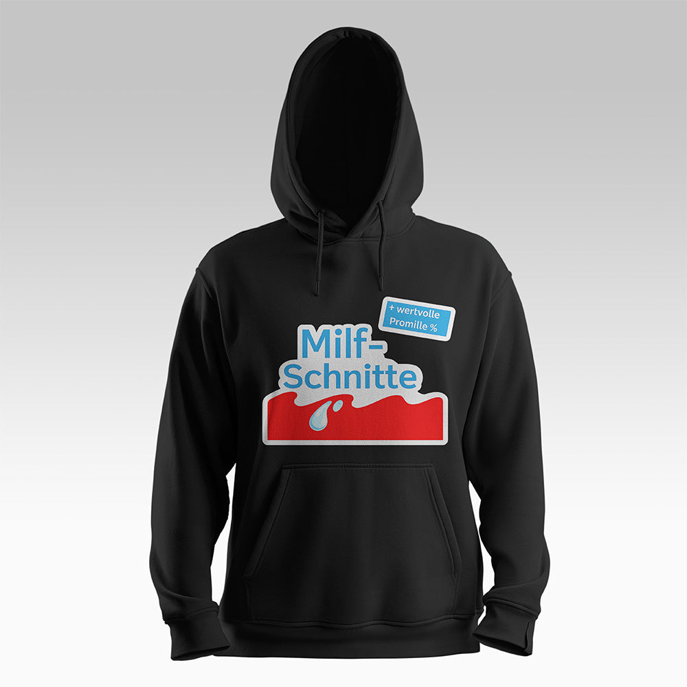 Milfschnitte Hoddie Schwarz
