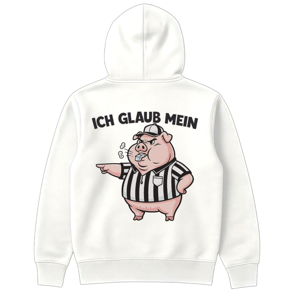 Schwein pfeift Hoodie Weiß