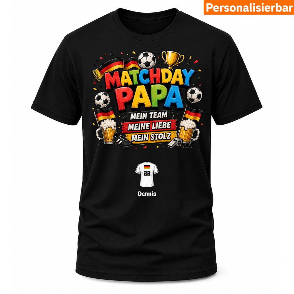 Matchday Papa Fußball T-Shirt