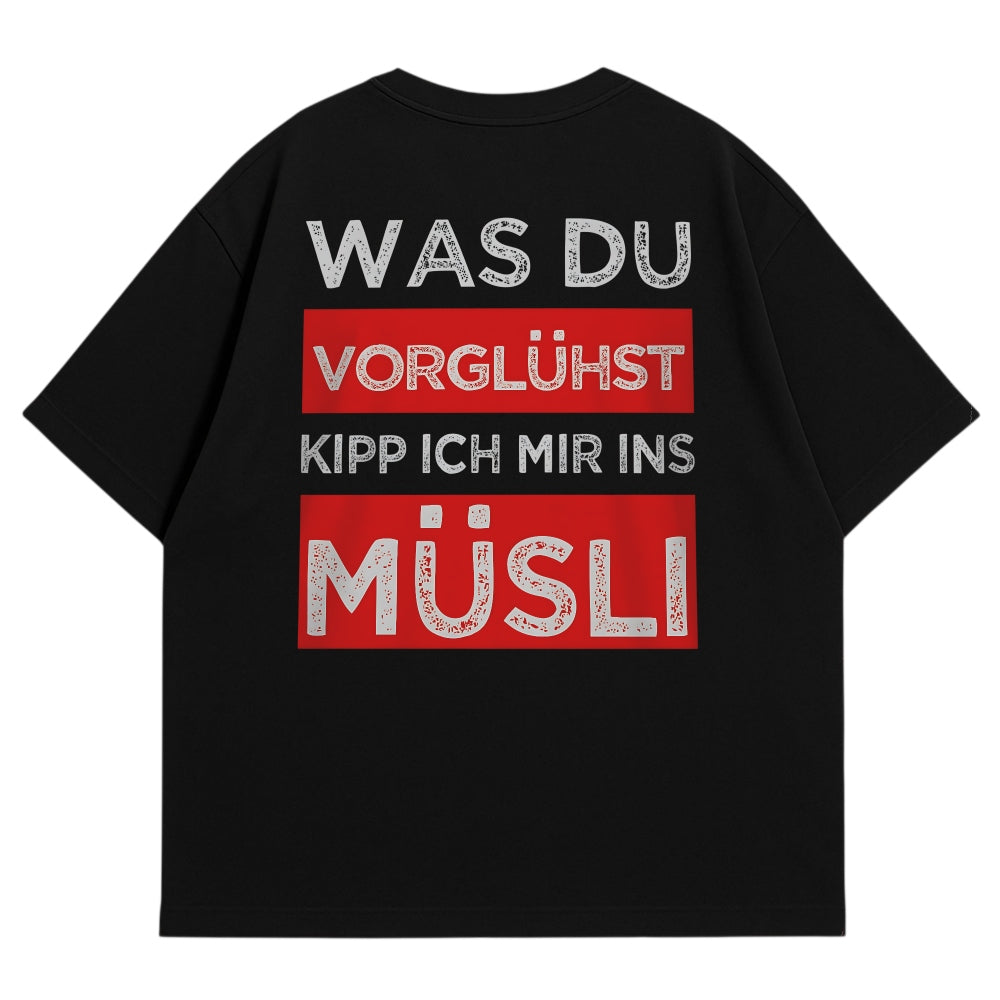 Frühstück Oversize Shirt Schwarz