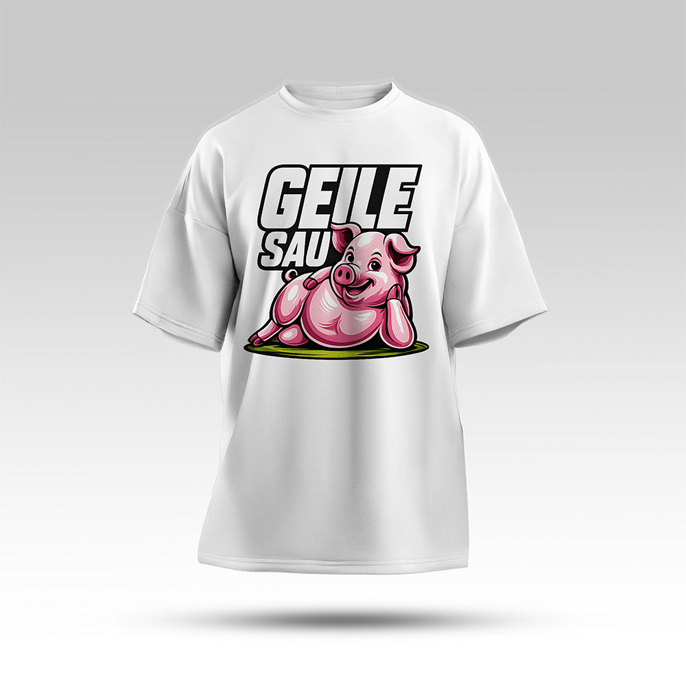Geile Sau Oversize Shirt Weiß