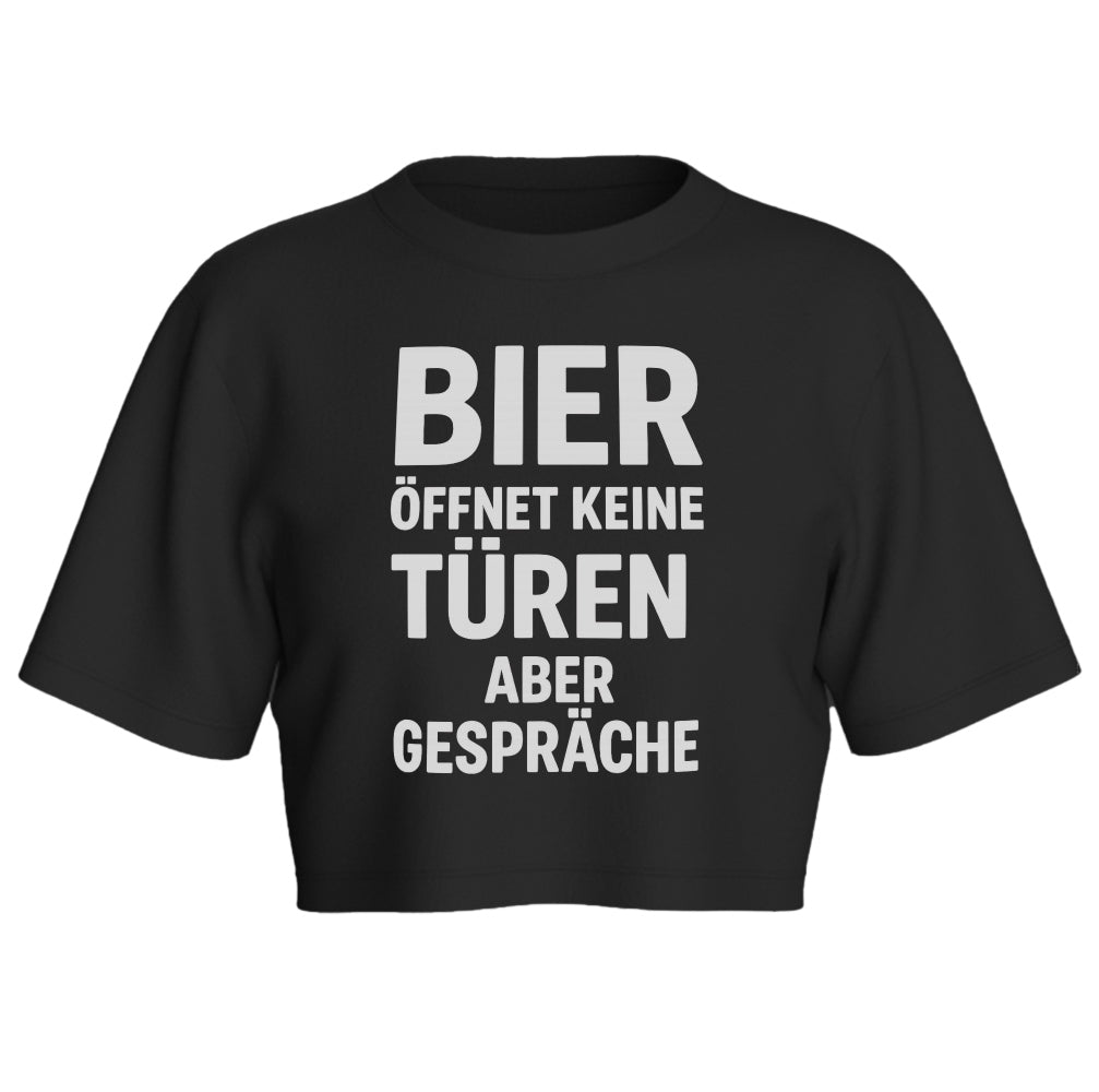 BIER ERÖFFNET GESPRÄCHE - Oversize Crop-Top