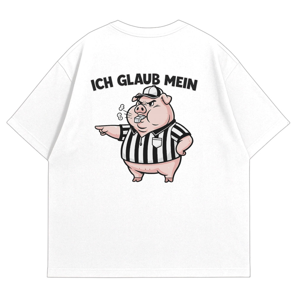 Schwein pfeift Oversize T-Shirt (Backprint)
