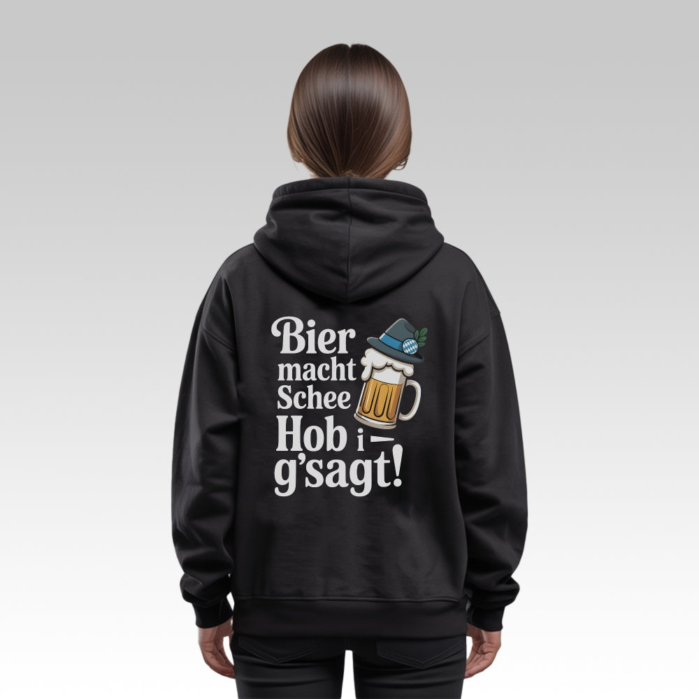 BIER MACHT SCHEE - Oversize Zipper Hoodie