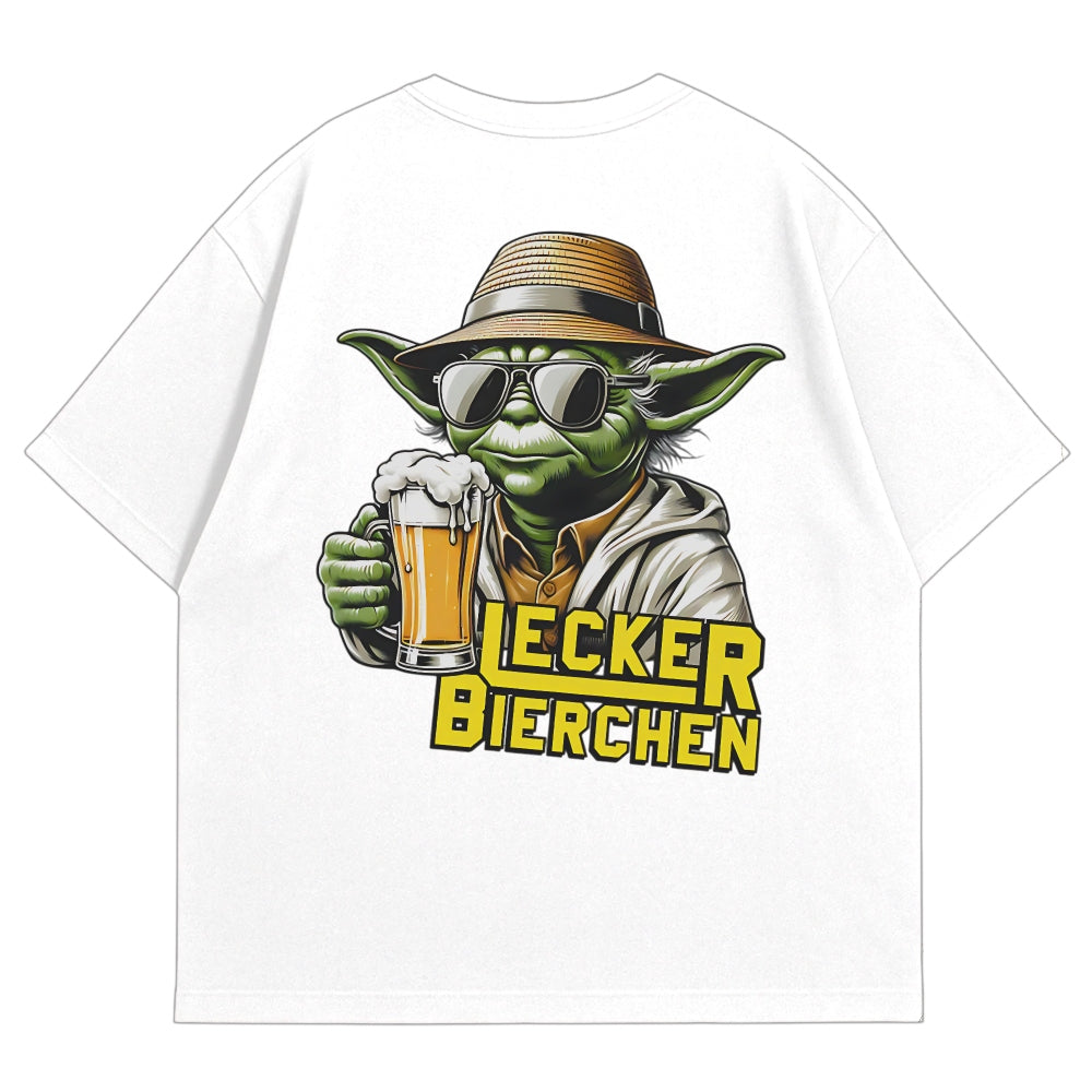 Lecker Bierchen Oversize Shirt Weiß