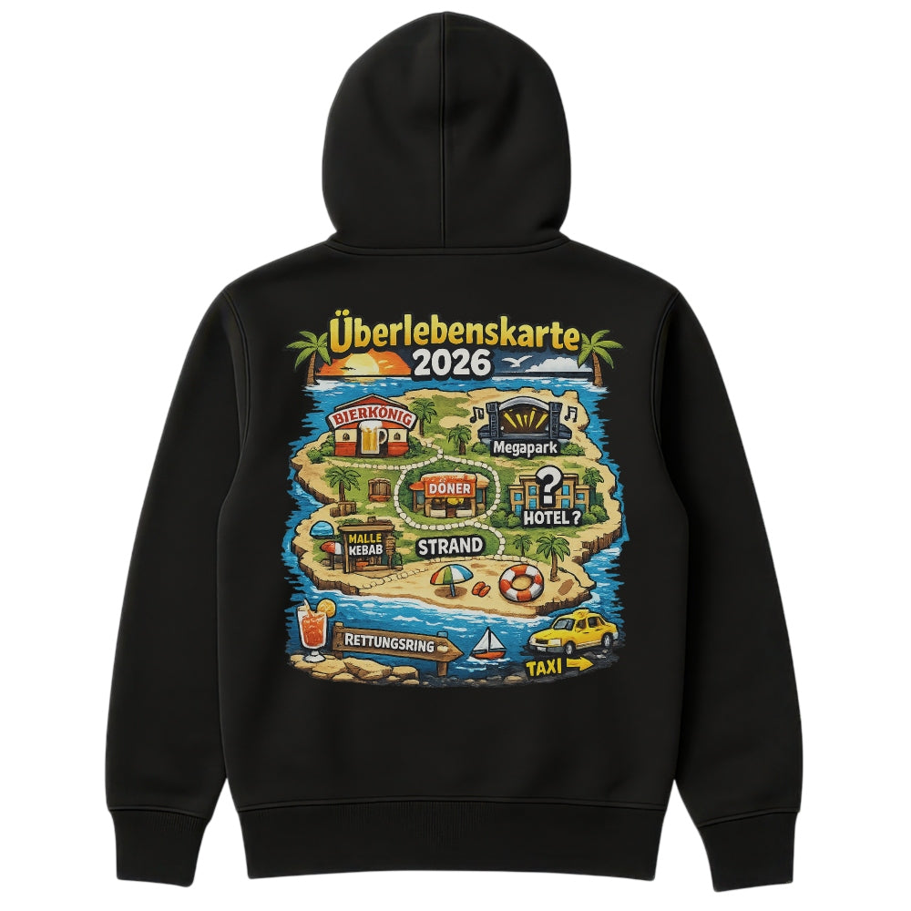 Malle Map Hoodie Schwarz