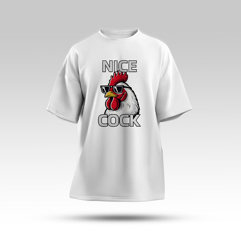 Nice Cock Oversize Shirt Weiss