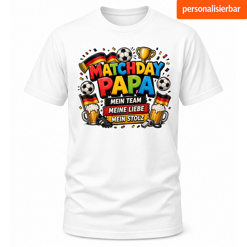 Matchday Papa Fußball T-Shirt