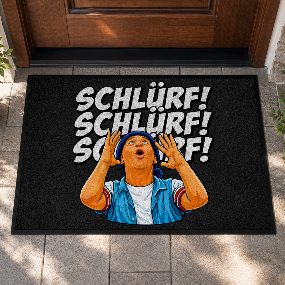 Schlürf Fußmatte Schwarz