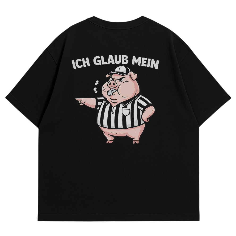 Schwein pfeift Oversize Shirt Schwarz