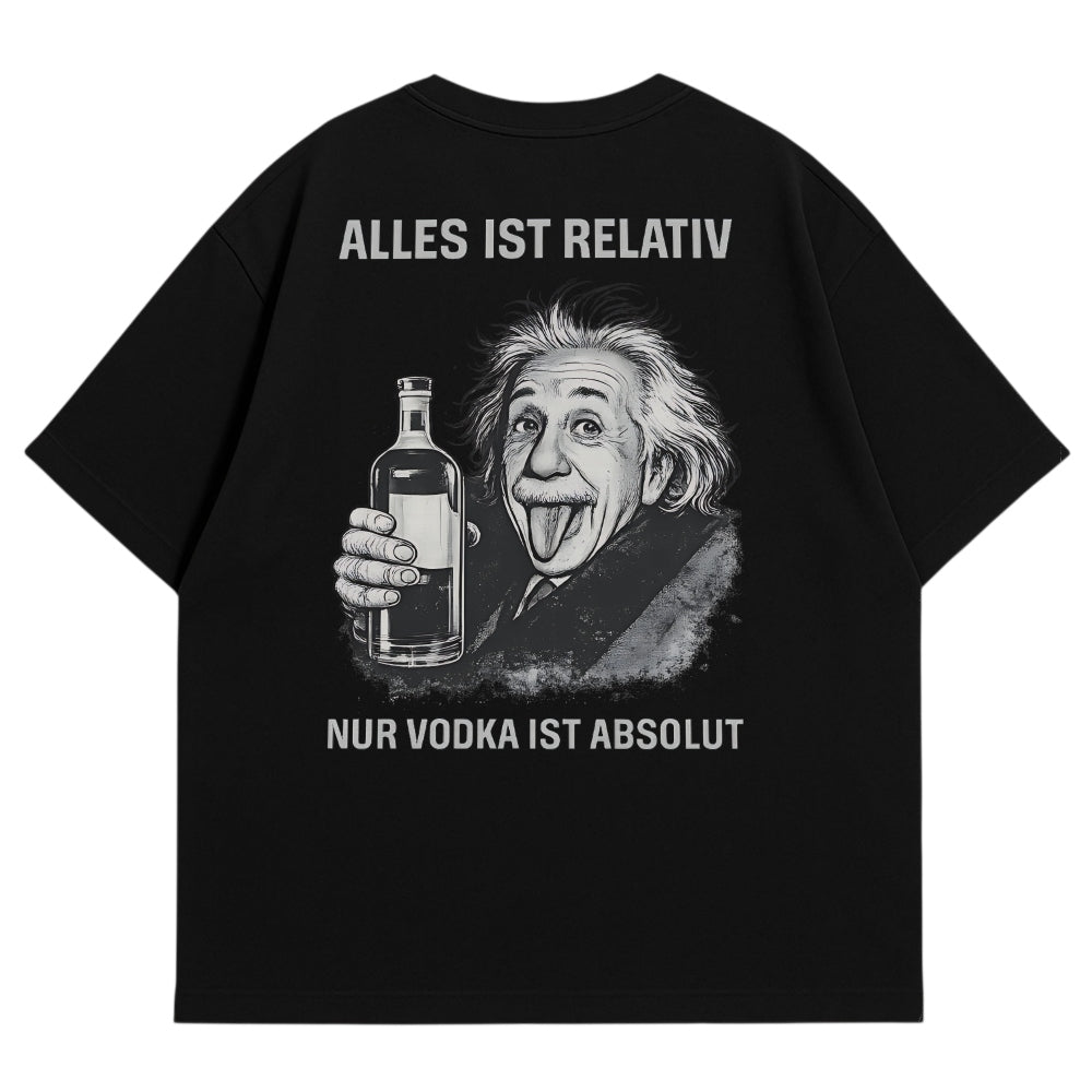 Vodka ist absolut Oversize Shirt Schwarz